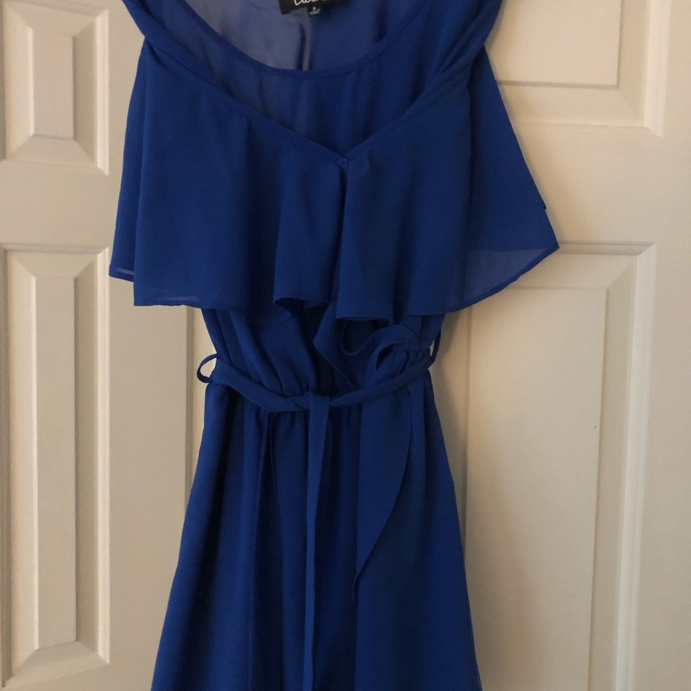 Lulus Ruffle Tie Front Romper - Picture 3 of 4